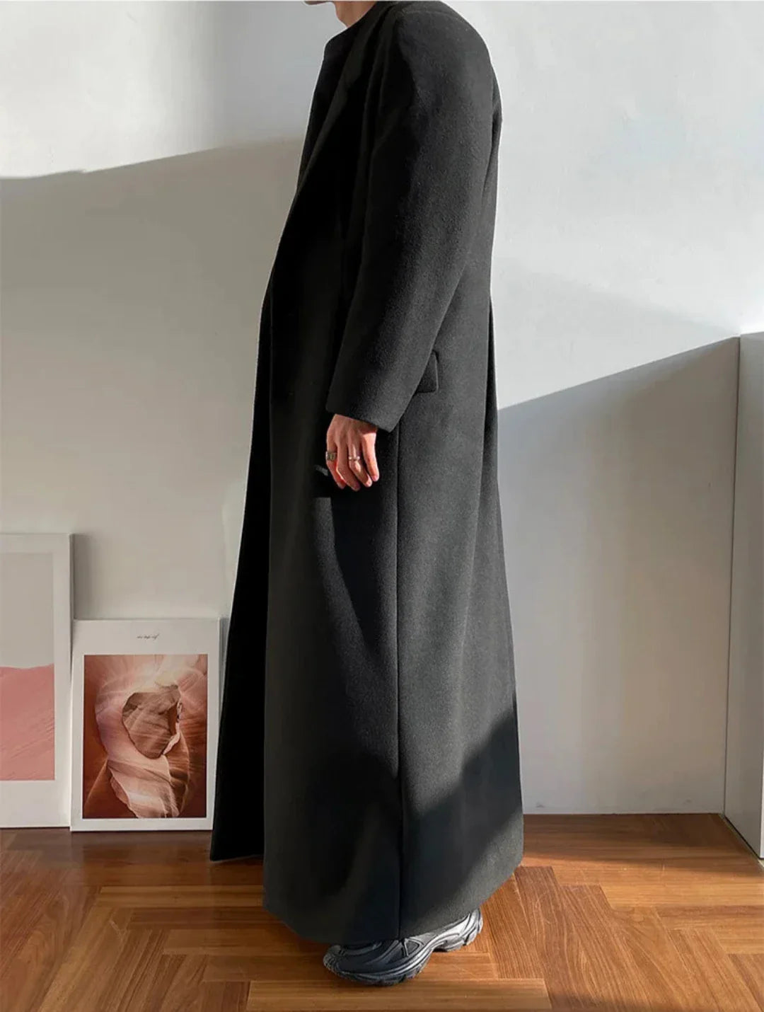 Men's Luxurious Oversized Extra Long Wool Coat