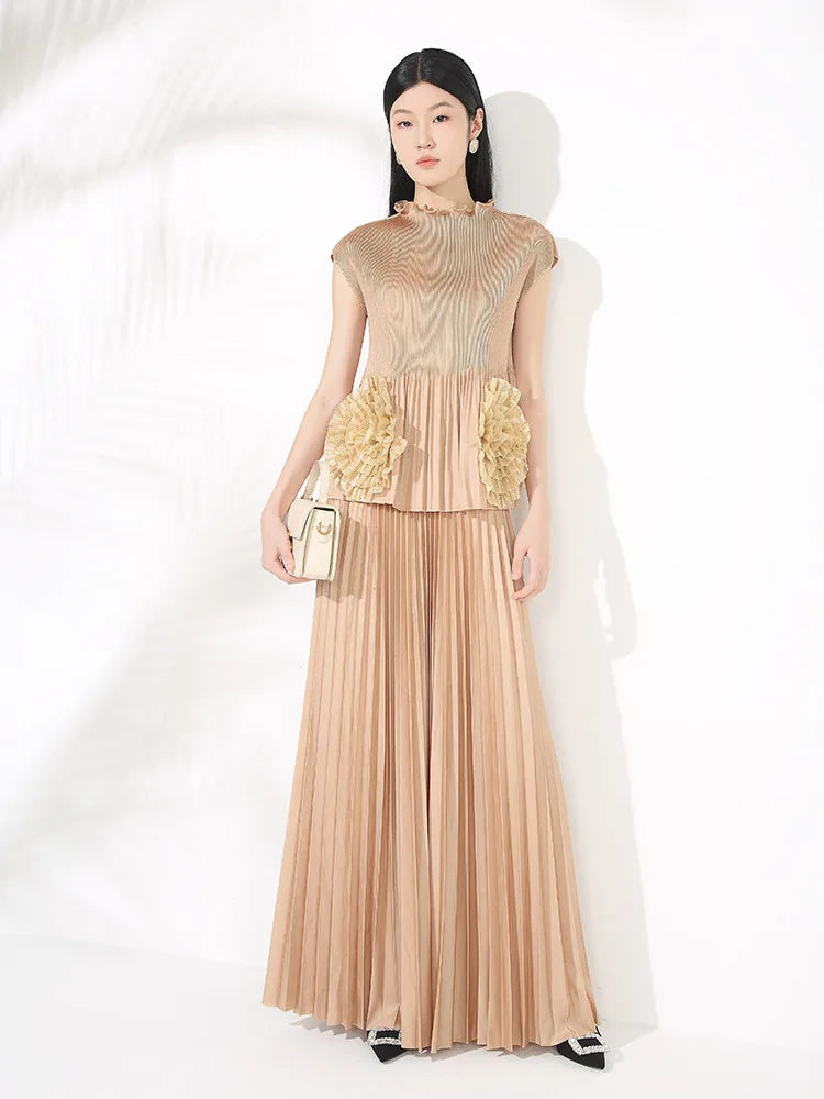 Modest Pleated Skirt Set