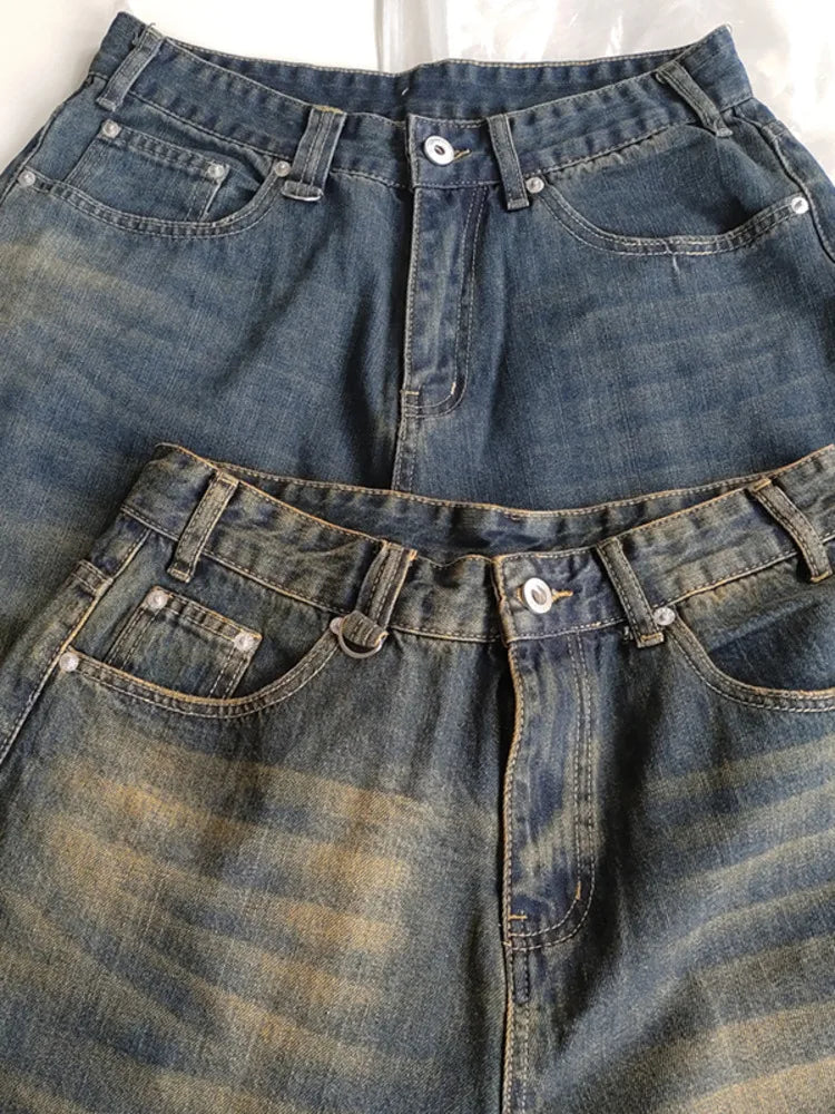 Men's Trendy Wide Leg Denim Long Shorts