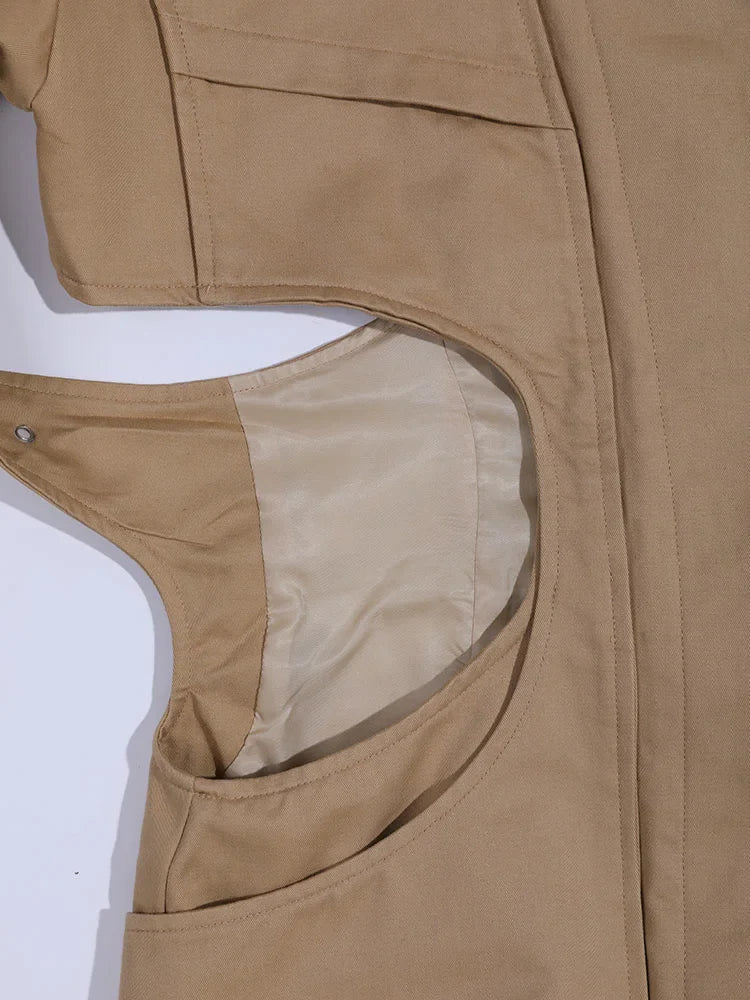 Luxury Avant-Garde Belted Trench Coat
