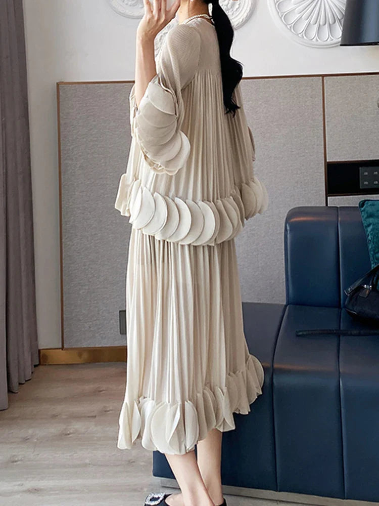 Flowy Pleated Pull-On Skirt Set