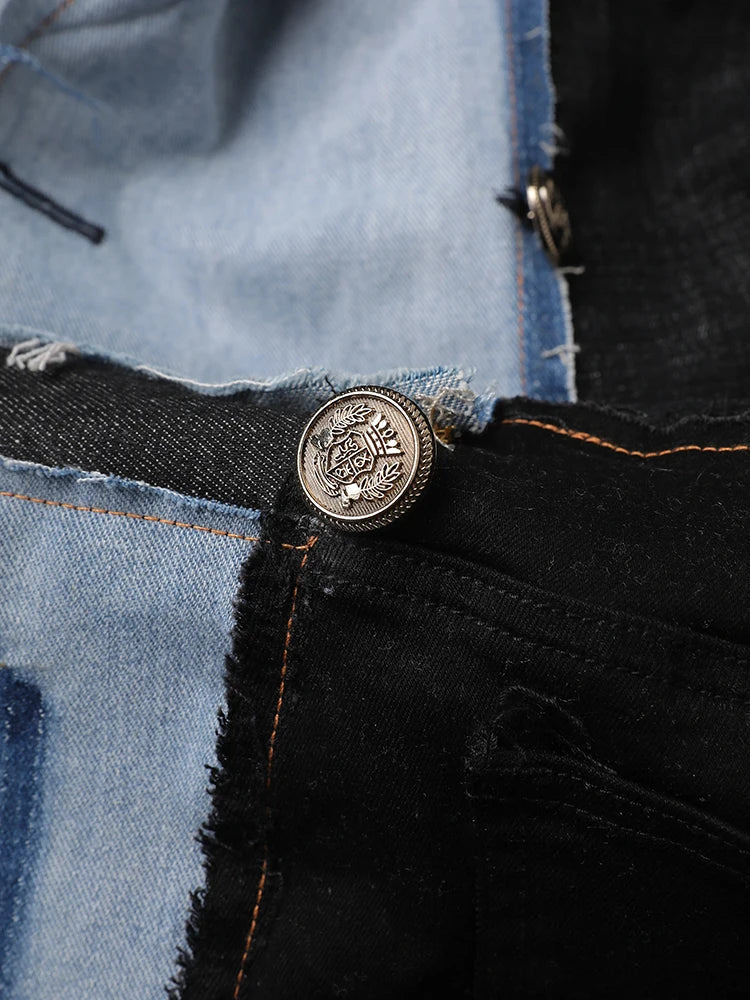 Women's Luxury Denim Trench Coat
