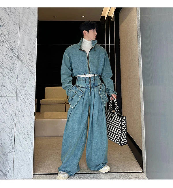 Men's Elite Denim Streetwear 2-Piece Set