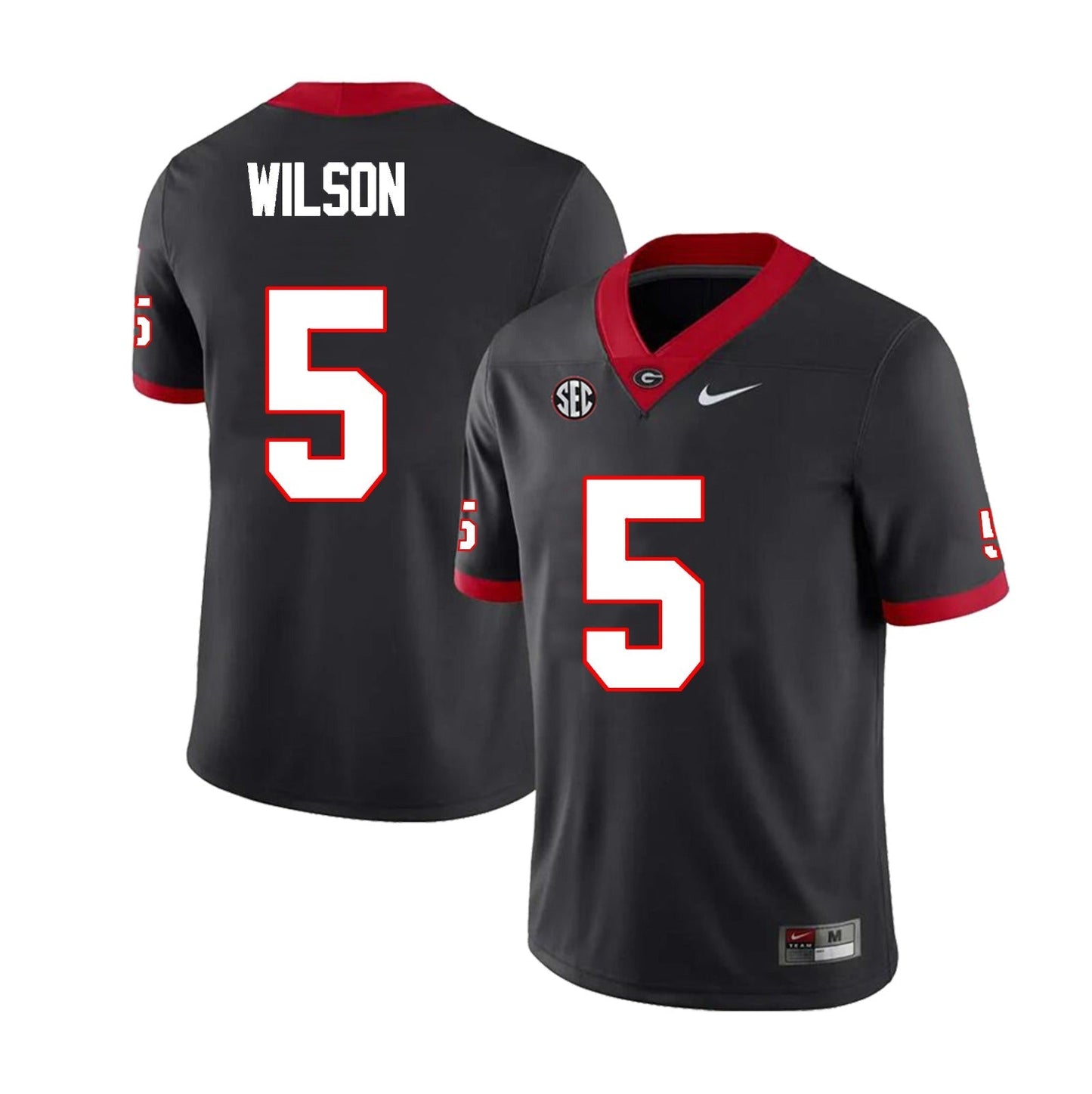Men's #5 Raylen Wilson Georgia Bulldogs Football Jersey