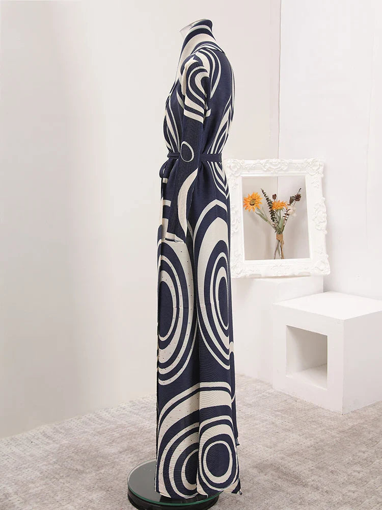 Women's Loose Fit Pleated Long Coat