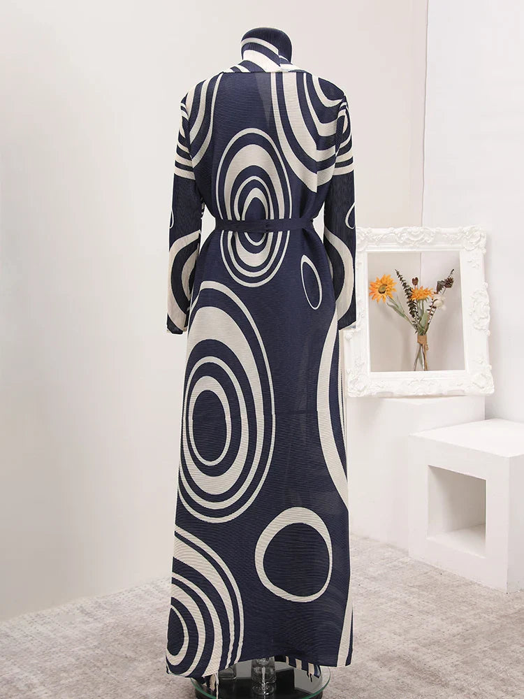 Women's Loose Fit Pleated Long Coat