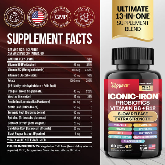 Zoyava™ All-in-One Iconic-Iron Supplement for Wellness & Vitality