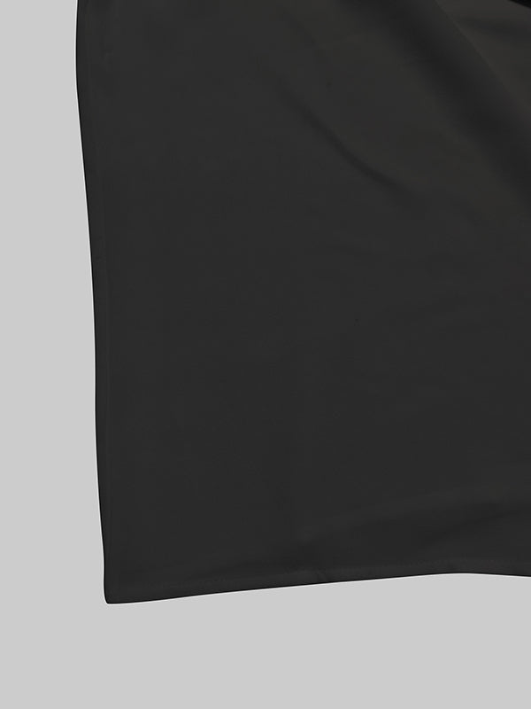 Original Irregular Casual Solid Color Pleated T-Shirt Top