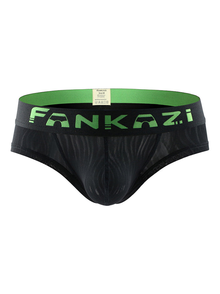 3 Pack Men's Striped U-Pouch Breathable Casual Briefs