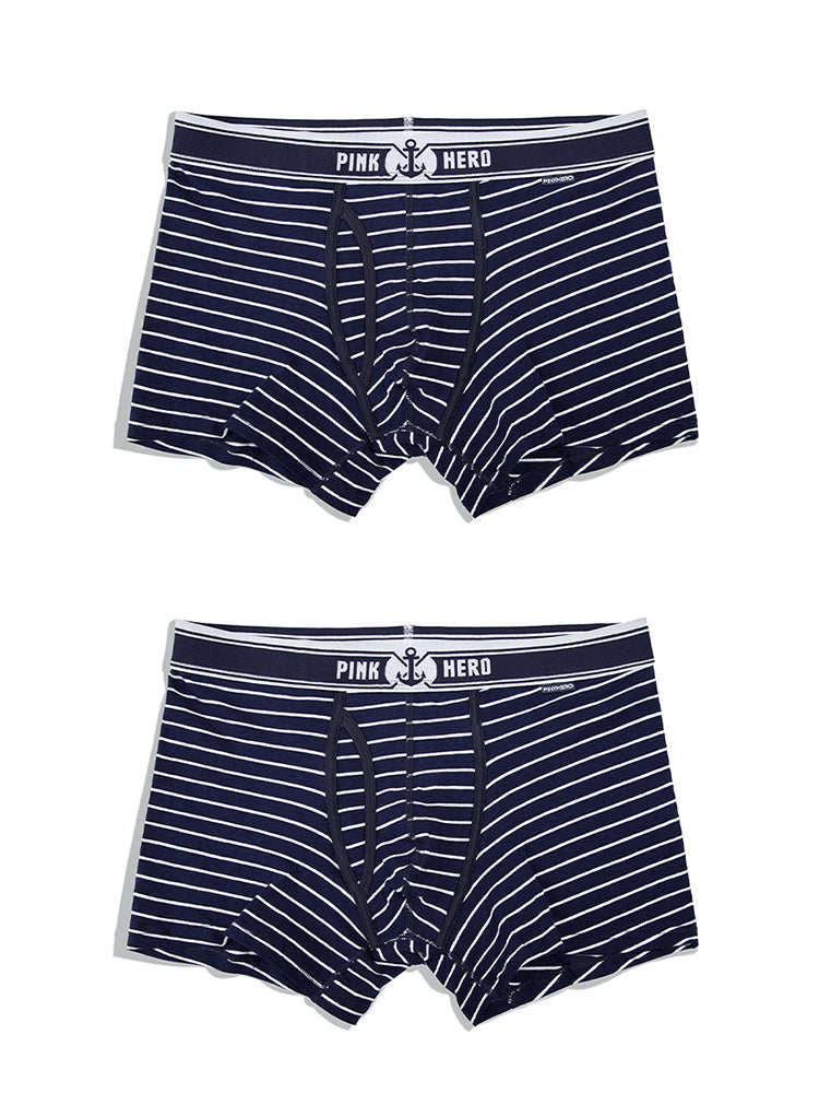 2 Pack European Luxury Brand Personalized Striped Men's Underwear