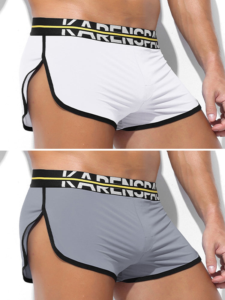 2 Pack Men's Comfortable Lounge Sport Boxer Briefs