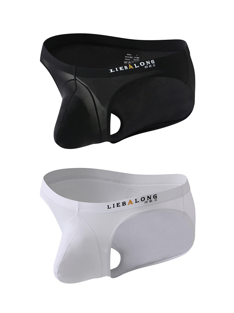 2 Pack Men's Contoured Pouch Lightweight Briefs