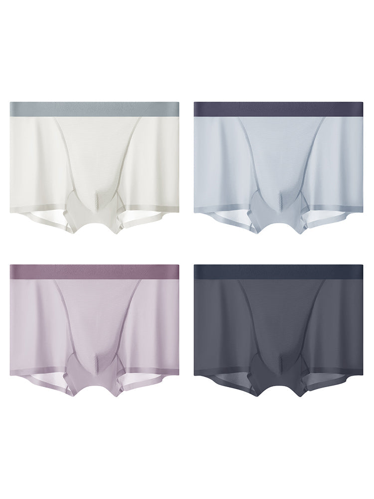 4 Pack Men's V-Cool Breathable Trunks