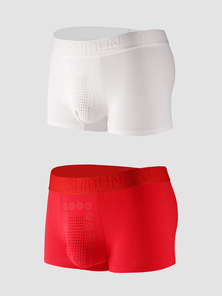 2-pack Men's Negative Ion Massage Boxer Briefs