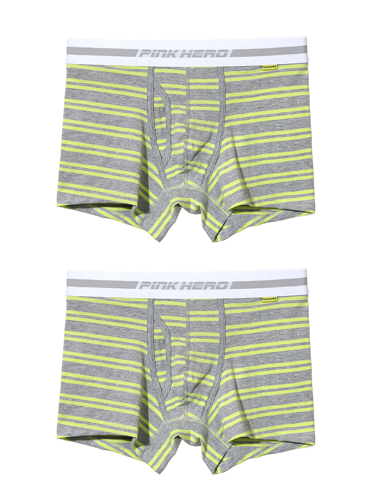 2 Pack European Luxury Brand Personalized Striped Men's Underwear