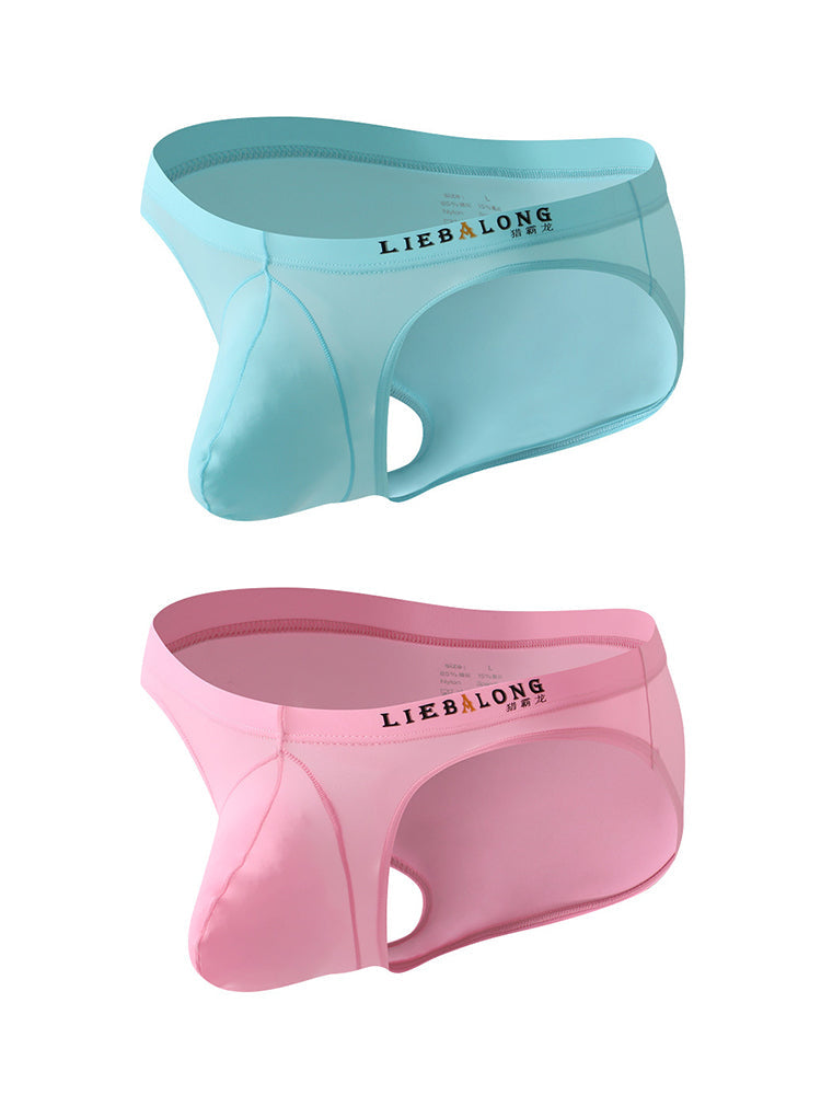 2 Pack Men's Contoured Pouch Lightweight Briefs