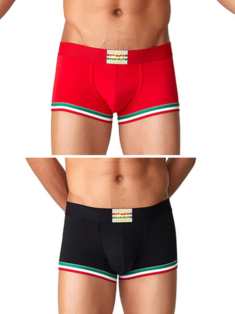 2 Pack Men's Low-Rise Cotton Boxer Briefs