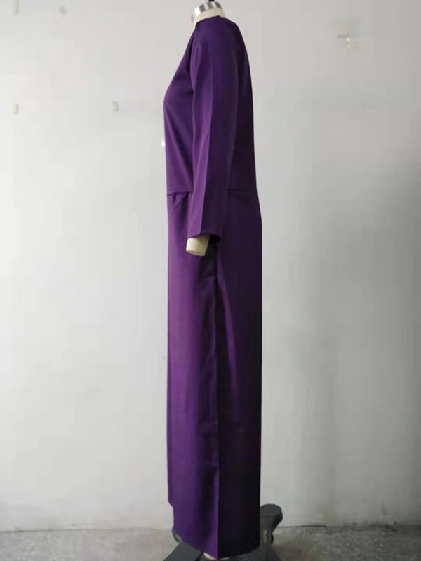 Casual 6 Colors Boat Neck Long Sleeves Jumpsuits