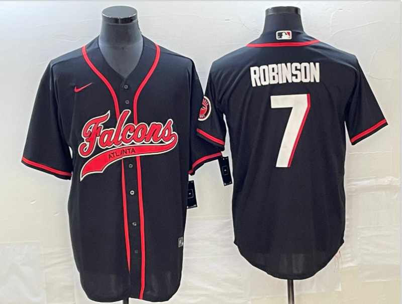 Men’s Atlanta Falcons Bijan Robinson #7 Black Jersey Joint Edition
