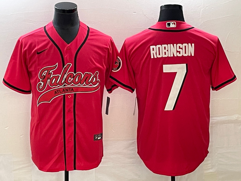 Men’s Atlanta Falcons Bijan Robinson #7 Red Jersey Joint Edition