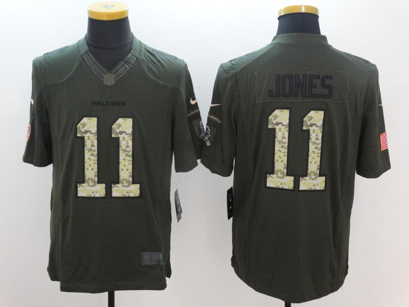 Men’s Atlanta Falcons Julio Jones #11 Army Green Jersey