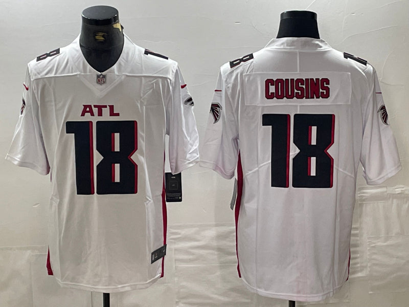 Men’s Atlanta Falcons Kirk Cousins #18 White Jersey