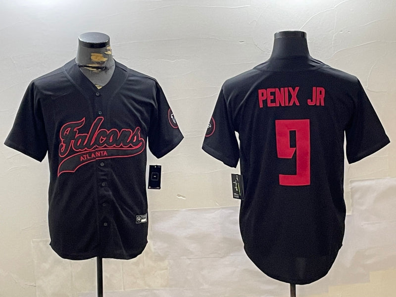 Men’s Atlanta Falcons Michael Penix Jr. #9 Black Jersey