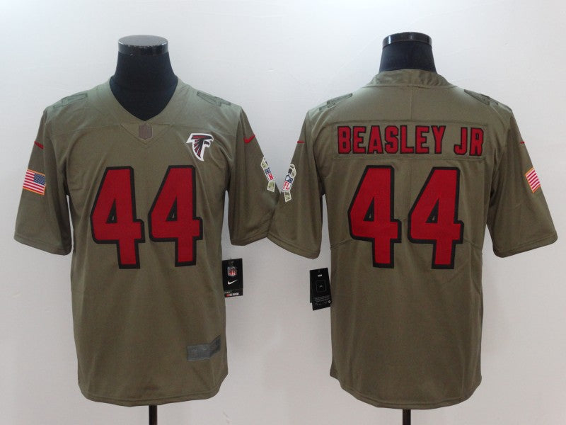 Men’s Atlanta Falcons Vic Beasley Jr #44 Brown Jersey