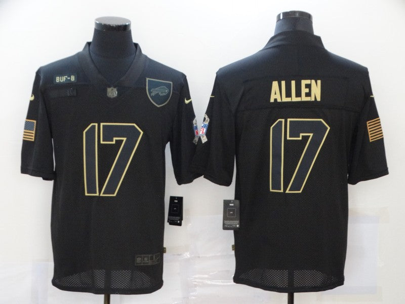 Men’s Buffalo Bills #17 Josh Allen Black Jersey