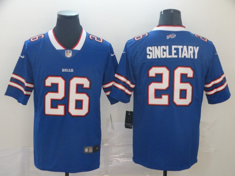 Men’s Buffalo Bills Devin Singletary #26 Blue Jersey