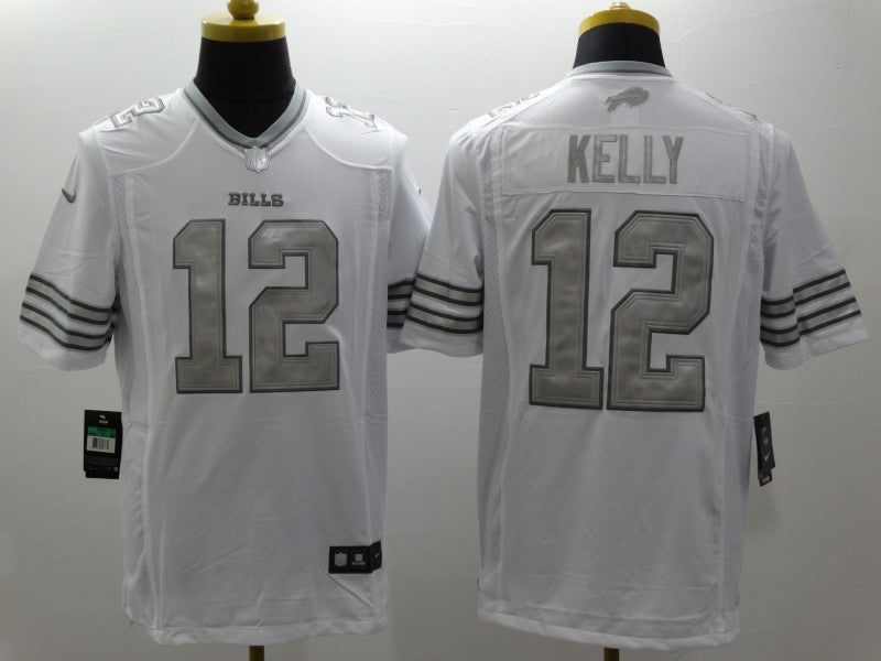 Men’s Buffalo Bills Jim Kelly #12 White Jersey