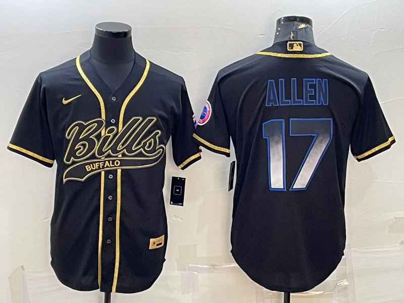 Men’s Buffalo Bills Josh Allen #17 Black Jersey Joint Edition