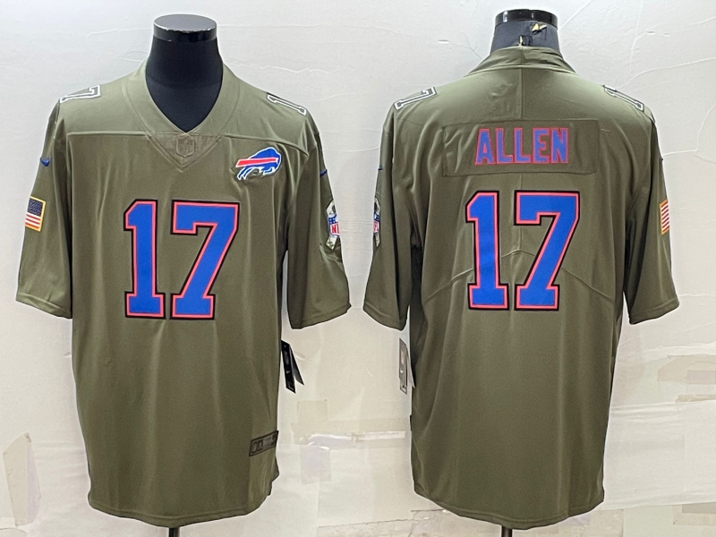 Men’s Buffalo Bills Josh Allen #17 Brown Jersey