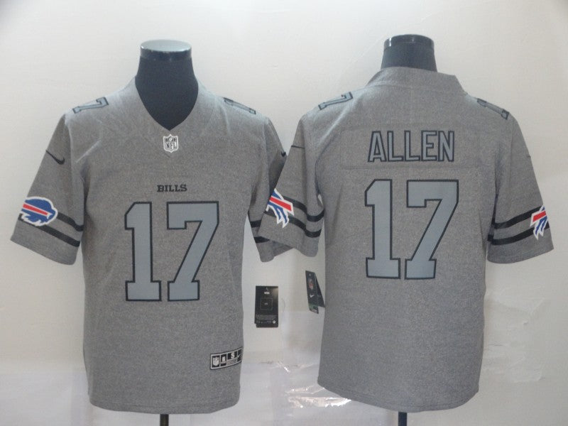 Men’s Buffalo Bills Josh Allen #17 Gray Jersey