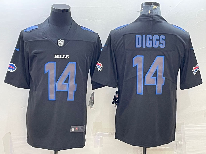 Men’s Buffalo Bills Stefon Diggs #14 Black Team Jersey