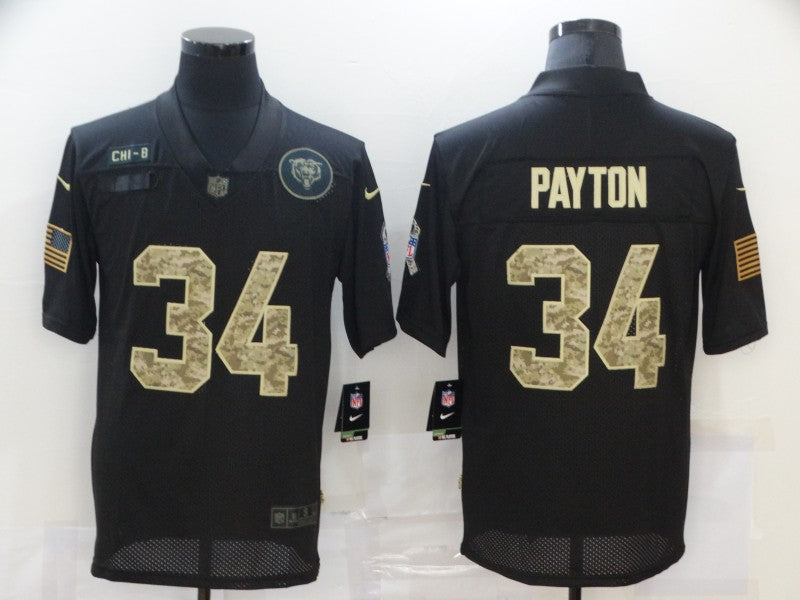 Men’s Chicago Bears #34 Walter Payton Black Alternate Jersey