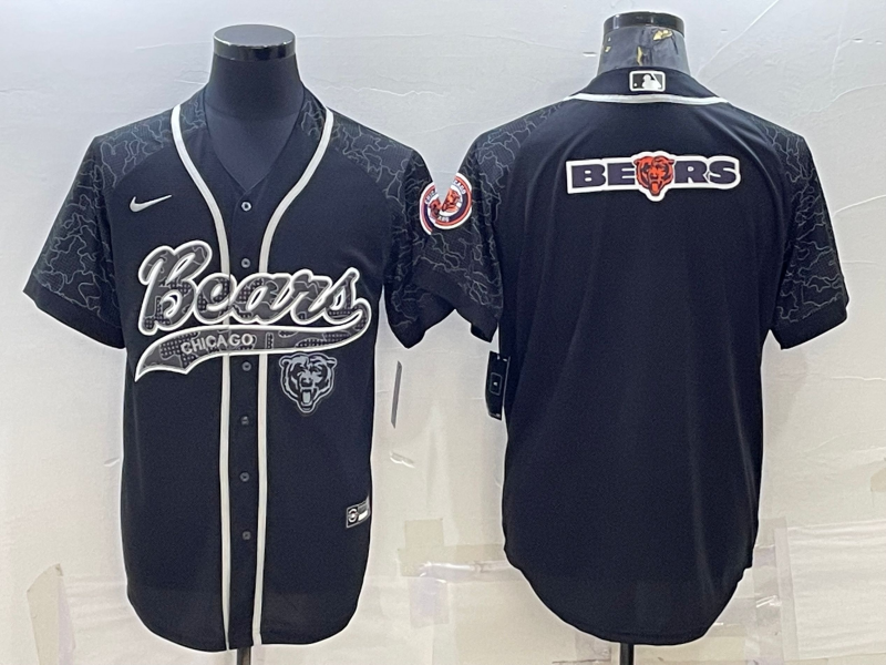 Men’s Chicago Bears Black RFLCTV Limited Jersey