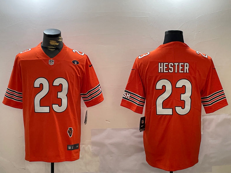Men’s Chicago Bears Devin Hester #23 Orange Jersey