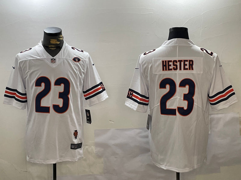 Men’s Chicago Bears Devin Hester #23 White Jersey