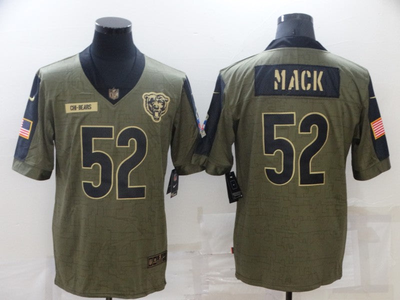 Men’s Chicago Bears Khalil Mack #52 Brown Jersey