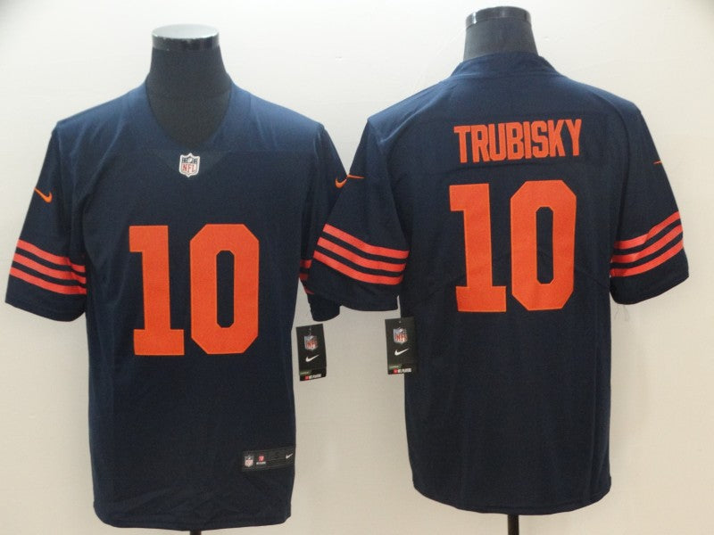 Men’s Chicago Bears Mitch Trubisky #10 Navy Jersey