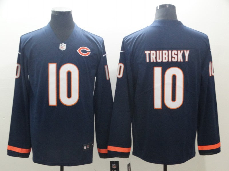 Men’s Chicago Bears Mitch Trubisky #10 Navy Team Jersey