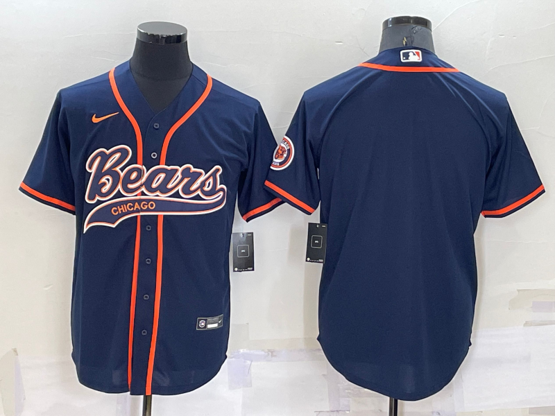Men’s Chicago Bears Navy Blank Jersey