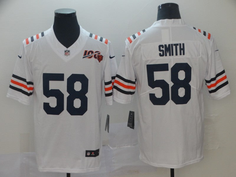 Men’s Chicago Bears Roquan Smith #58 White Jersey