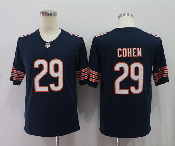 Men’s Chicago Bears Tarik Cohen #29 Navy Vapor Limited Jersey