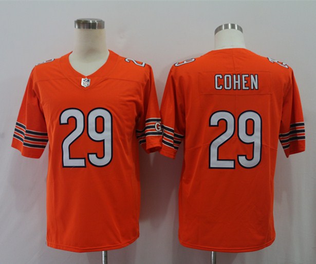 Men’s Chicago Bears Tarik Cohen #29 Orange Jersey