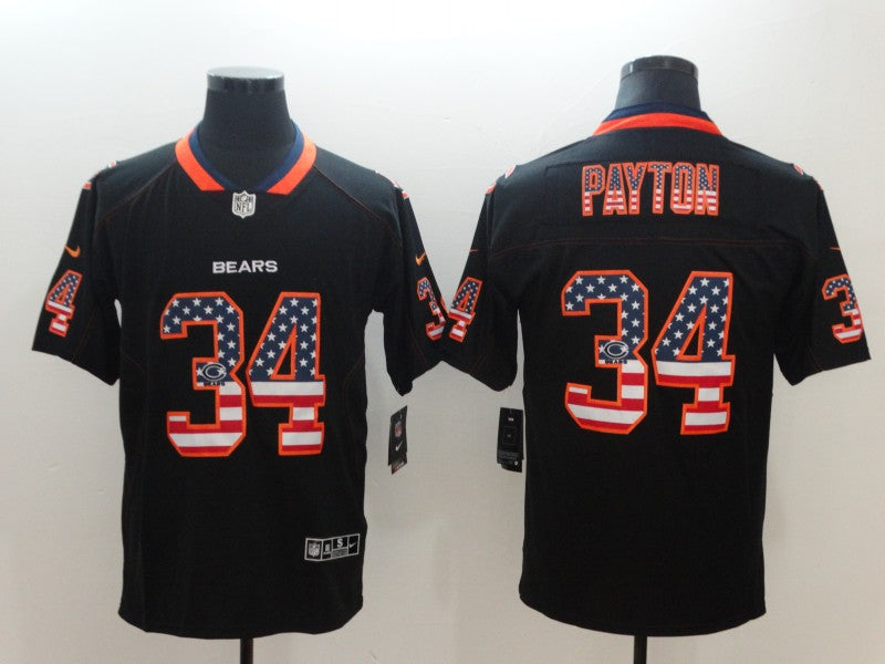 Men’s Chicago Bears Walter Payton #34 Black Jersey