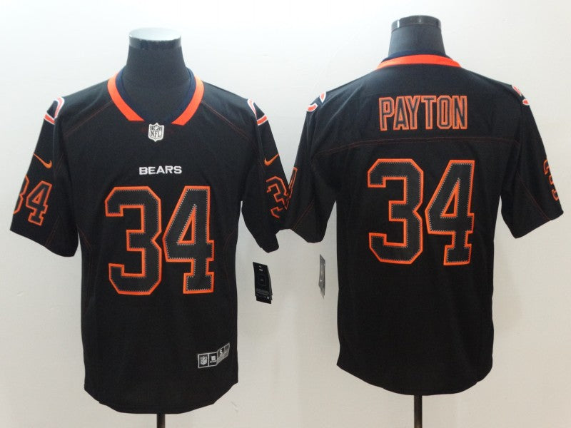 Men’s Chicago Bears Walter Payton #34 Black Jersey