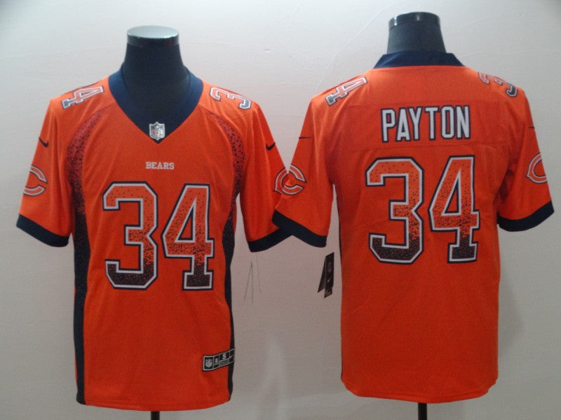 Men’s Chicago Bears Walter Payton #34 Orange Jersey