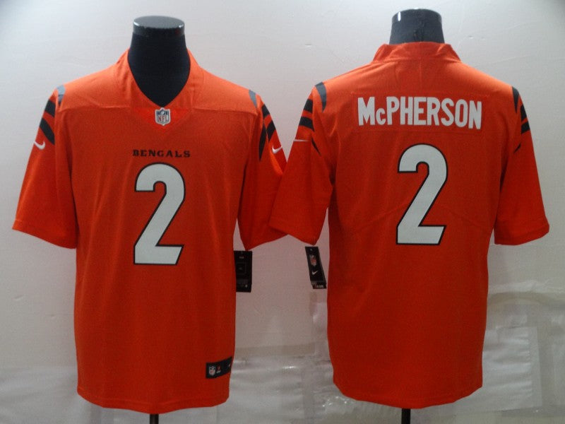 Men’s Cincinnati Bengals Evan McPherson #2 Orange Jersey